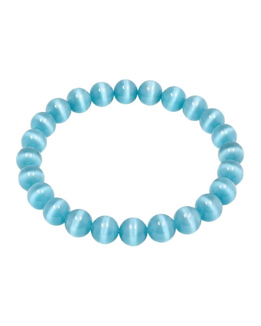 seree Blue Manifest Clarity Cat's Eye Beaded Bracelet