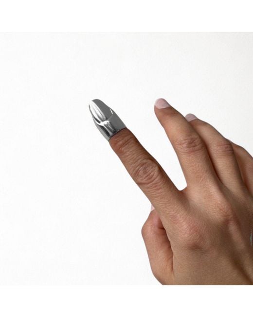 London Atelier Byproduct Black Finger Cover With Nail Detail
