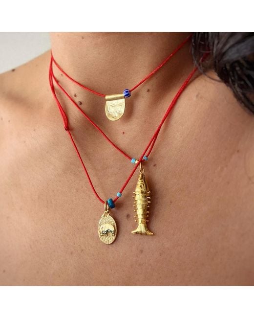 The Pheia Metallic String Elephant Necklace