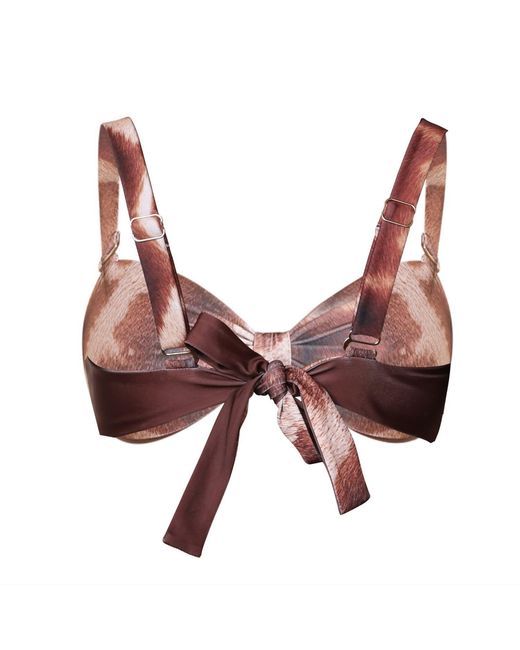 Animal Red Safari Reversible Bikini Top