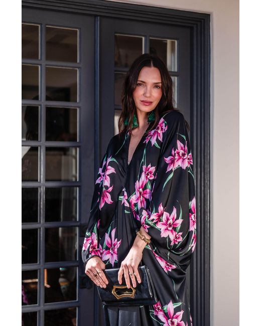 Jennafer Grace Black Delphine Deco Caftan