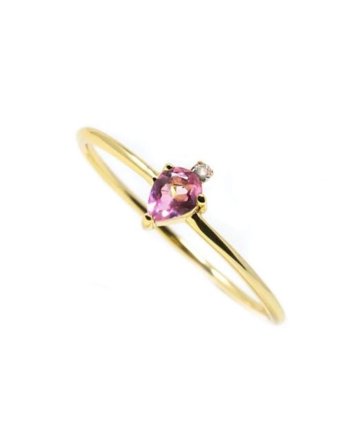NASI SILVER Metallic Atarah Ring- Tourmaline & Topaz