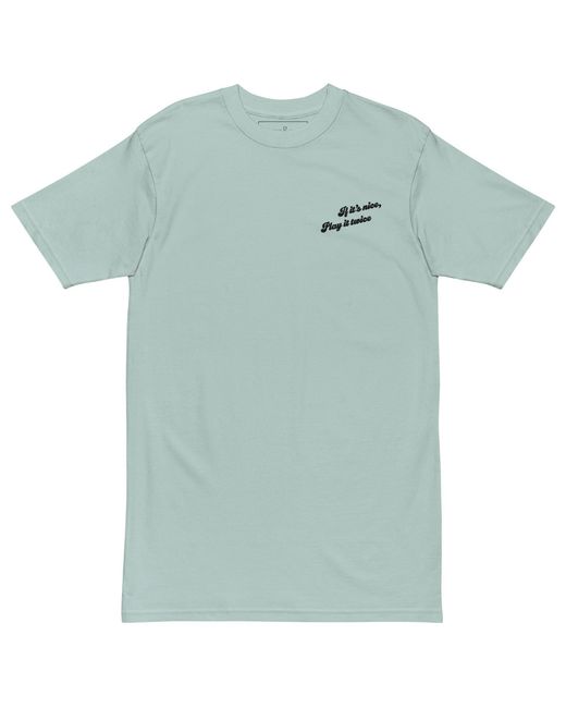 Anchor and Crew Blue Ice If It's Nice Play It Twice Disco! Cotton Embroidered Oversized T-Shirt for men