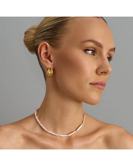 Nialaya Metallic Bold Layered Hoops