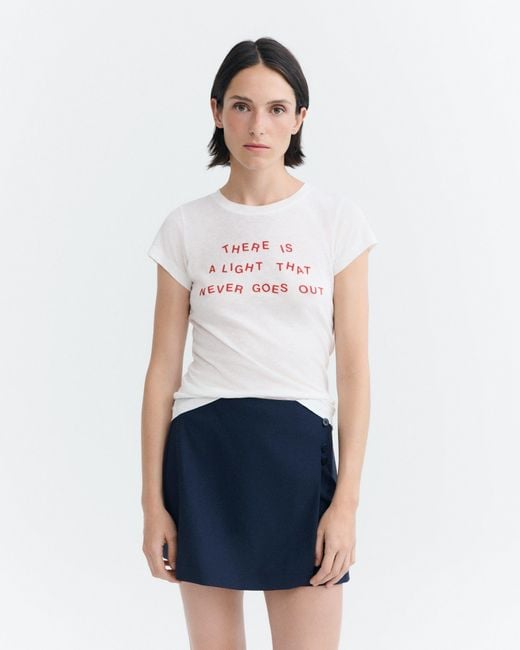 Thinking Mu White Mirna Slim T-Shirt