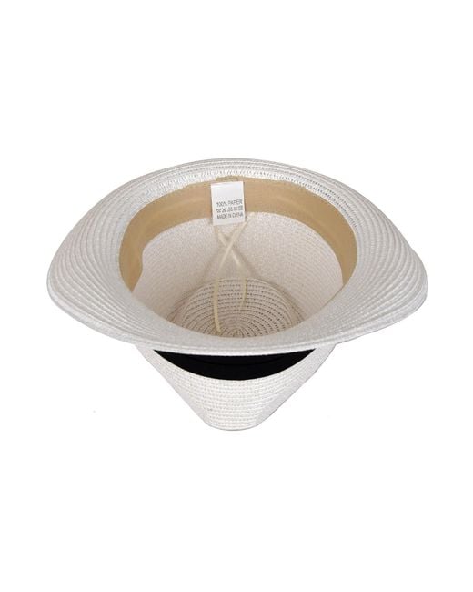 DAVID WEJ White Hugo Trilby Straw Hat for men