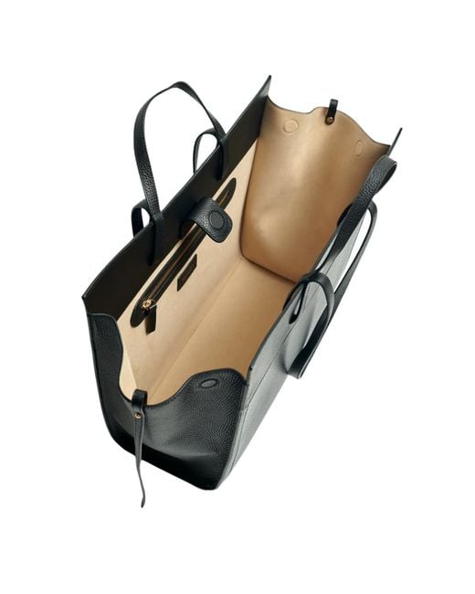 Saonara Brand Black Shopping Bag Leather
