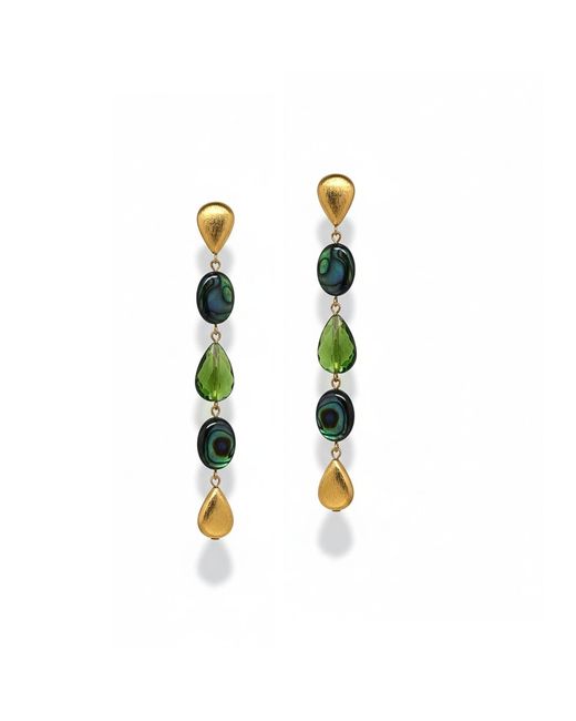 Jaredjamin White Emerald City Earrings