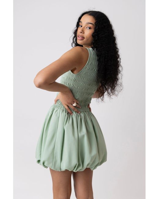 Amy Lynn Blue Ella Mint Mini Puffball Dress