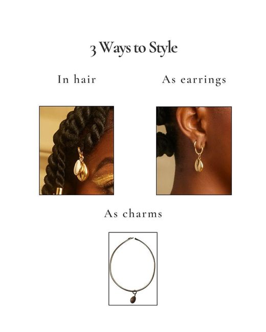 Zigleys Metallic Cowrie Earrings