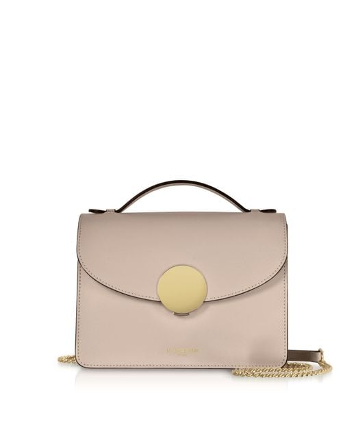 Le Parmentier White Neutrals New Ondina Top Handle Shoulder Bag