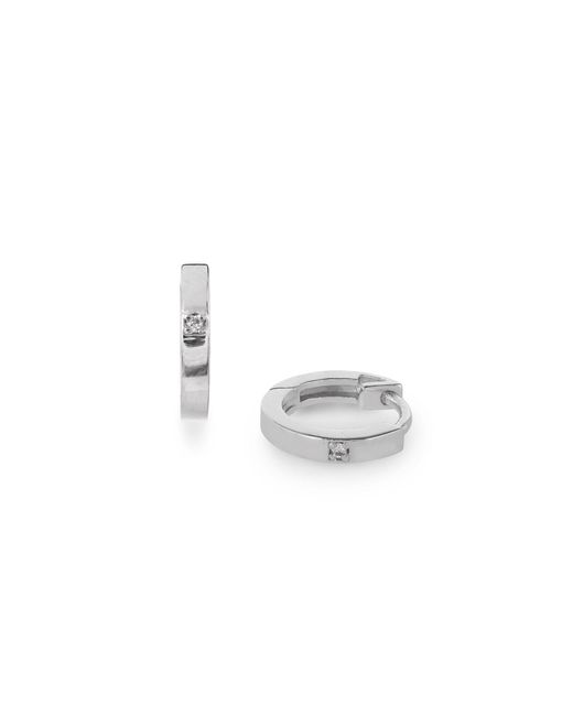 Kaizarin White And Diamond Huggie for men