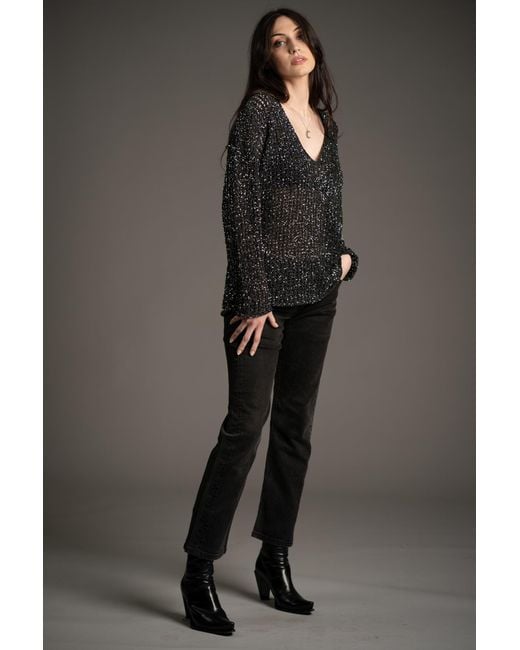 Little Lies Gray Dazed & Confused Sequin Knit