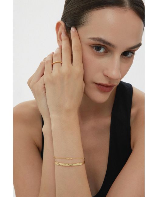 Vanhi Metallic Bamboo Chain Bracelet