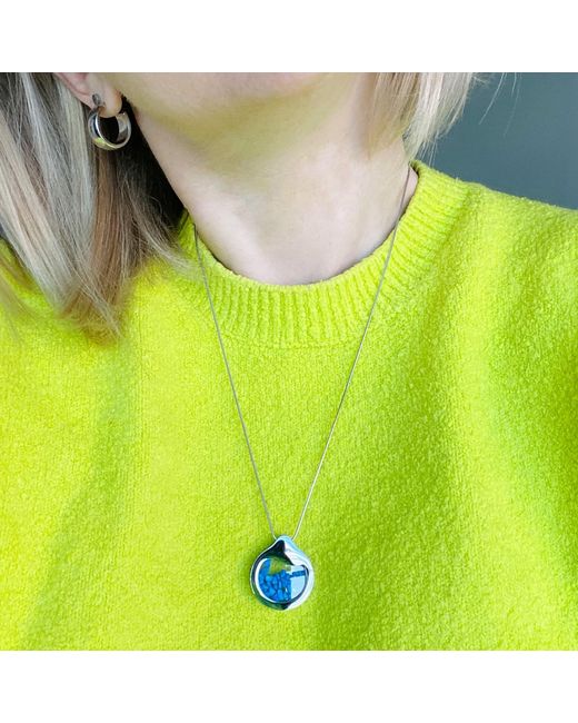 My Little Nature Blue Elegant Handcrafted Necklace With Natural Stones – Unique Nature-Inspired Pendant Jewelry