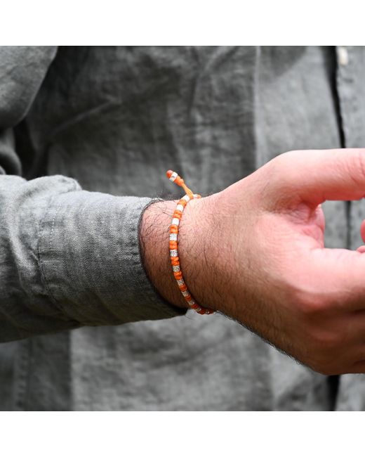 Harbour Uk Orange Yule Viking Rope Bracelet for men