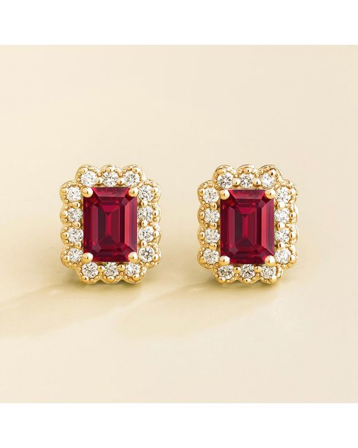 Juvetti Pink Verda Earrings Ruby & Diamond