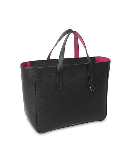 CAMPO MARZIO Roma 1933 Black Ashley Handbag-Fuchsia