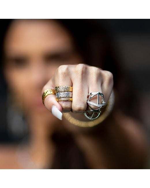 Lucy Quartermaine Metallic Middle Hula Ring