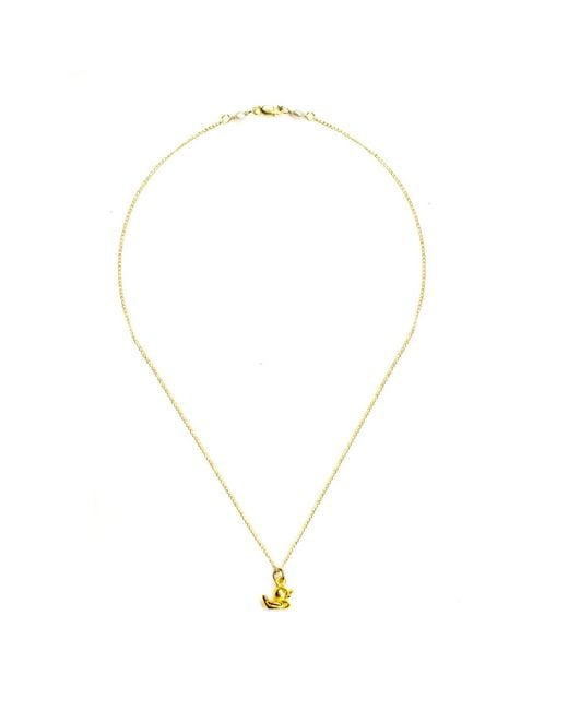 Lexi Jewelry Metallic Rubber Ducky Necklace
