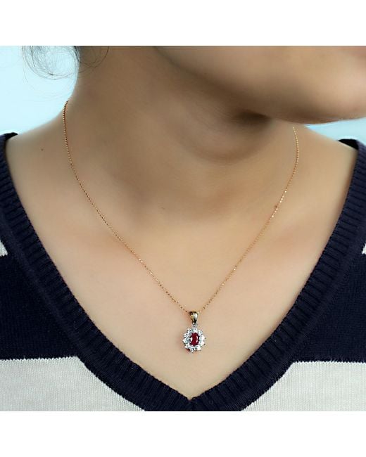 Artisan Purple Ruby Diamond Charm Pendant