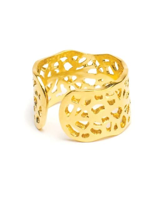 Lexi Jewelry Yellow Sea Fan Organic Ring Adjustable & Reversible