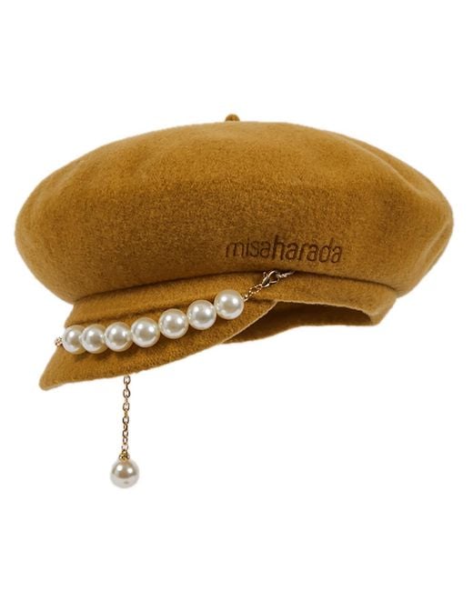 Misa Harada Millinery Brown Billy Knitted Cap