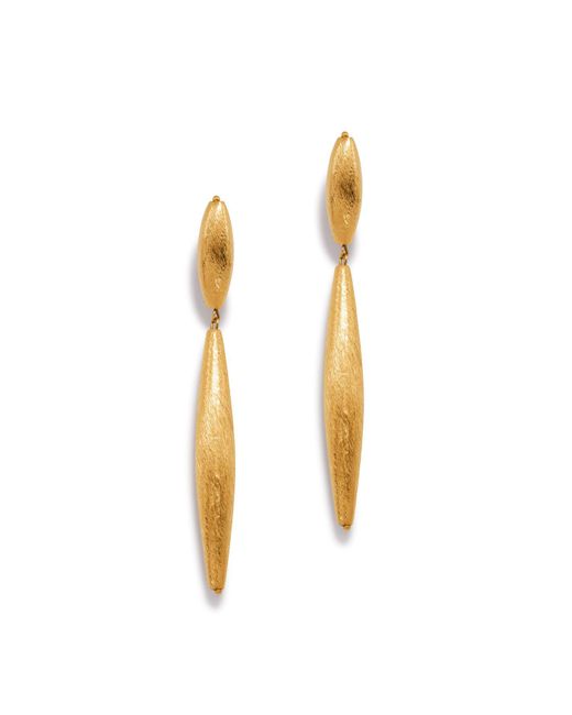 Jaredjamin Metallic Zeppelin Isla Two Drop Earrings