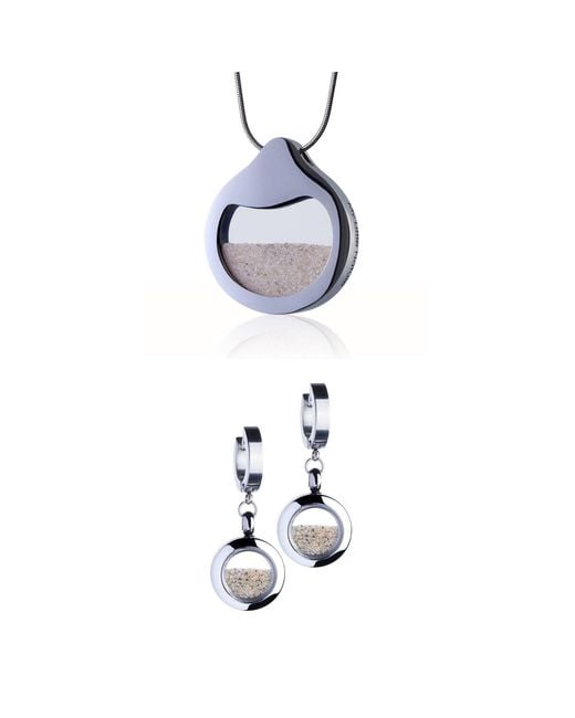 My Little Nature Blue Neutrals Jewelry Gift Set With Natural Beach Sand