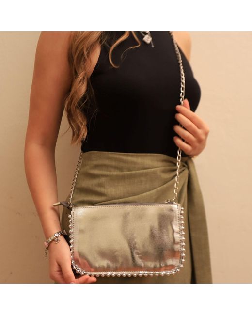 Springmoonatelier Gray Very Special Luxury Color Cross Strap Party Bag