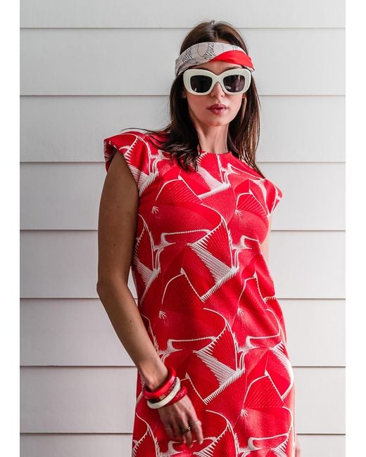 Jennafer Grace Red Sabrina Shift
