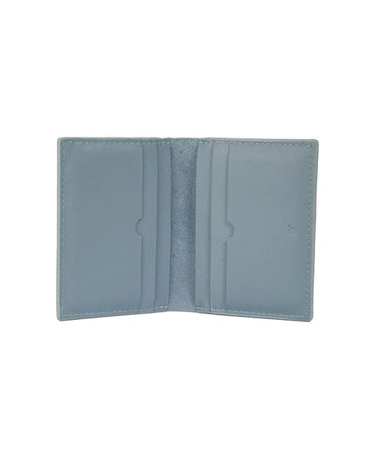 godi. Blue Handmade Leather Id Wallet