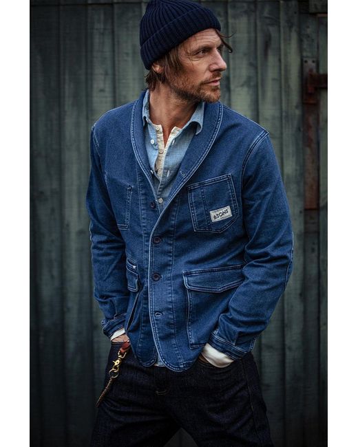 &SONS Trading Co Blue Crafter Wash Chore Jacket for men