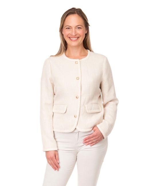 Franchetti Bond Natural Neutrals Milana Off Weave Jacket