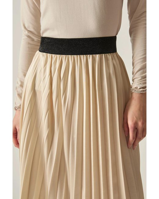 James Lakeland Natural Neutrals Pleated Maxi Skirt