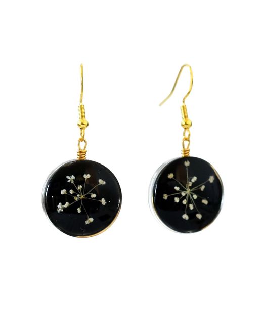 Laura Daili Black Midnight Bloom Earrings