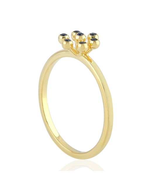 Artisan Metallic 14K Sapphire Starburst Ring