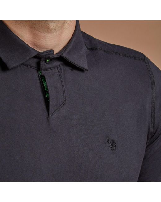 NUMBAT Blue Sports Polo Shirt for men