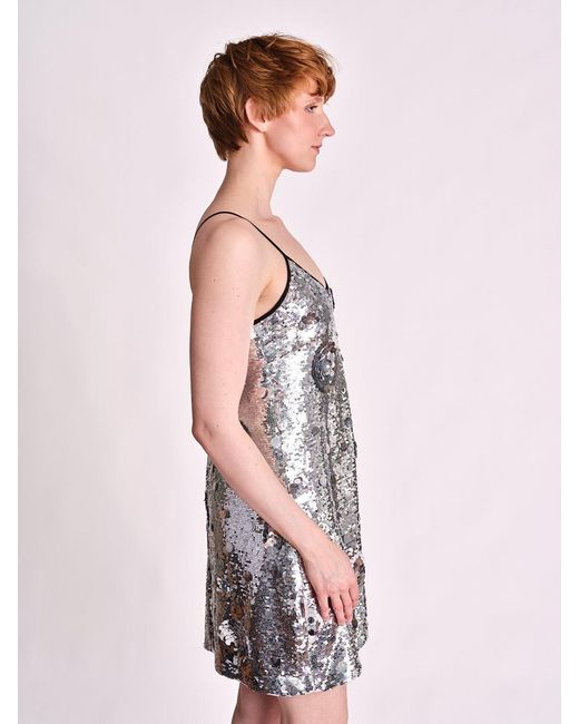 Any Old Iron Multicolor Petal To The Metal Sequin Short Dress