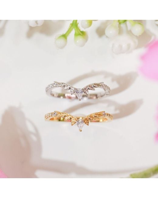 Azura Jewelry New York Metallic Woodland Stacking Band Vermeil