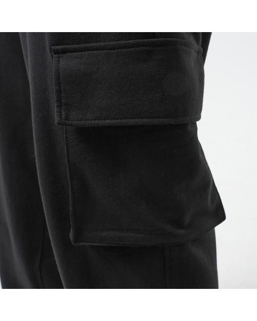Metamorph Black Cotton Cargo Trousers for men