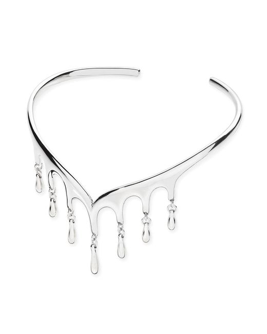 Lucy Quartermaine Metallic Solid Sterling Waterfall Cuff Bangle