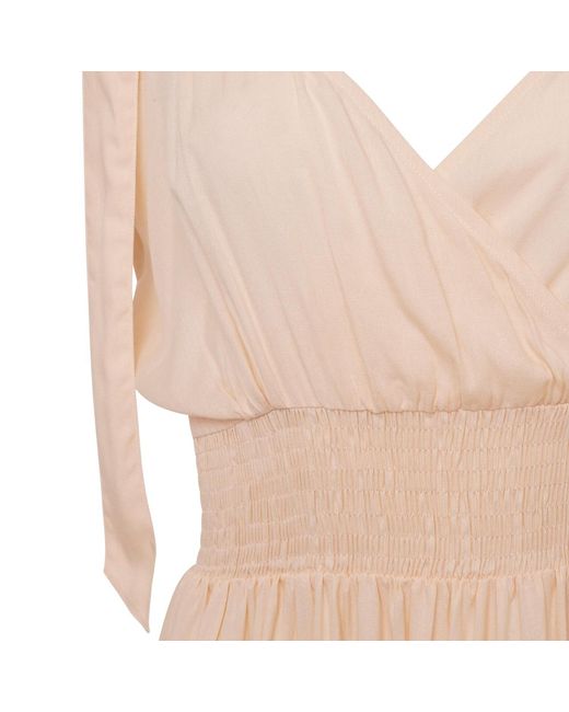 LAtelier London Natural Neutrals Maisie Light Peach Midi Dress