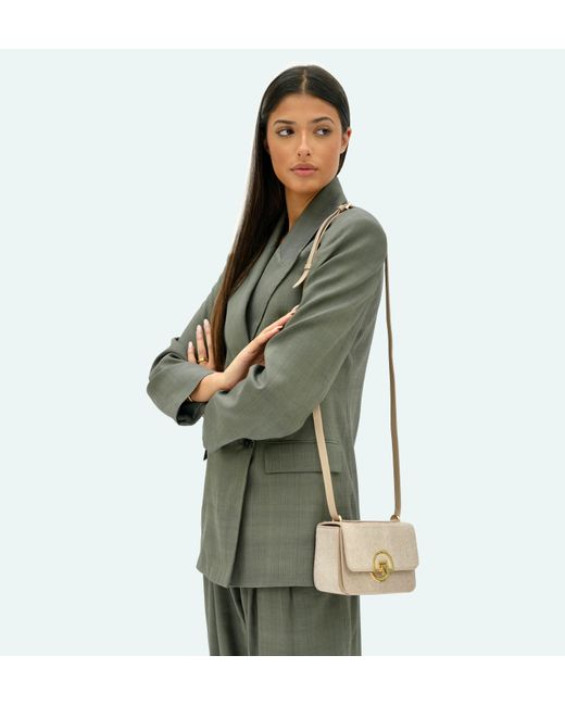 Apatchy London Gray Neutrals The Tilly Sand Hair-On Leather Bag
