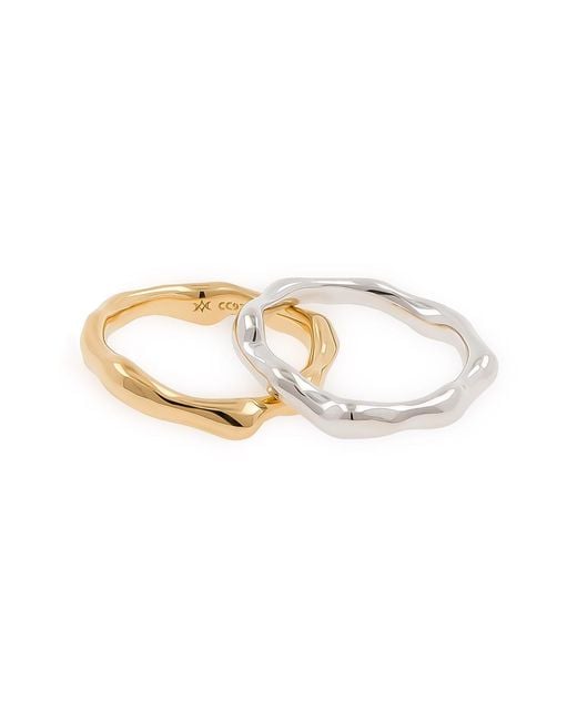 Cote Cache Metallic Organic Band Ring