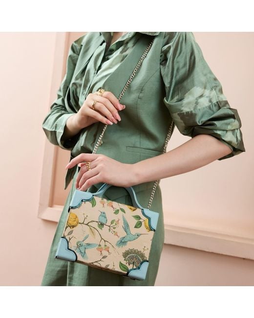 Simitri Blue Hummingbird Briefcase Bag