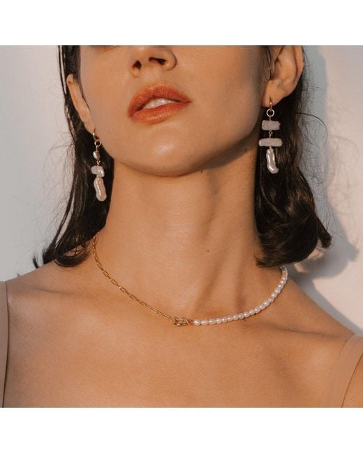 Lait & Lune Metallic Sonette Pearl Necklace