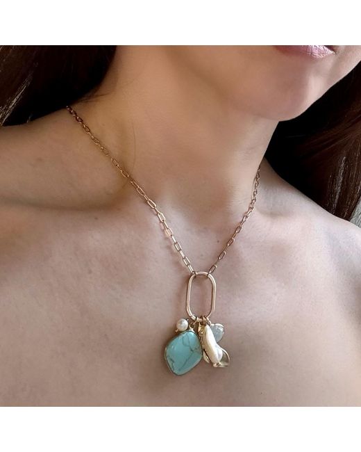 Rare Matters Jewelry Metallic Radiance Charm Necklace