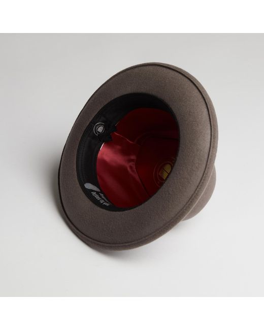 Dasmarca Hats Brown Godfather Taupe Wool Felt Hat for men