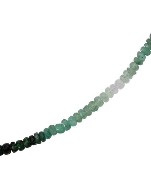 Bombyx House Metallic Birthstone May Emerald Ombre Bead Necklace